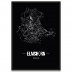 Stadtposter Elmshorn - black