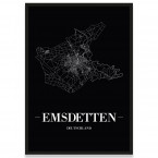 Stadtposter Emsdetten - black