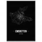 Stadtposter Emsdetten - black