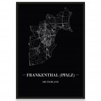 Stadtposter Frankenthal (Pfalz) - black