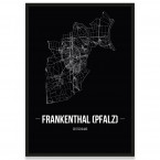 Stadtposter Frankenthal (Pfalz) - black