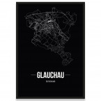 Stadtposter Glauchau - black