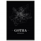 Stadtposter Gotha - black