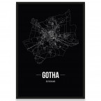 Stadtposter Gotha - black