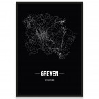 Stadtposter Greven - black