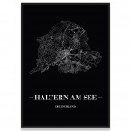 Stadtposter Haltern am See - black