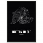 Stadtposter Haltern am See - black