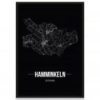 Stadtposter Hamminkeln - black