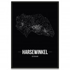 Stadtposter Harsewinkel - black