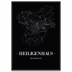 Stadtposter Heiligenhaus - black