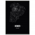 Stadtposter Hemer - black