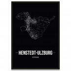 Stadtposter Henstedt-Ulzburg - black