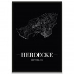 Stadtposter Herdecke - black