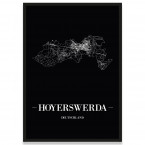 Stadtposter Hoyerswerda - black