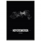 Stadtposter Hoyerswerda - black