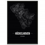 Stadtposter Hückelhoven - black