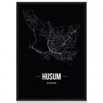 Stadtposter Husum - black