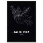 Stadtposter Idar-Oberstein - black