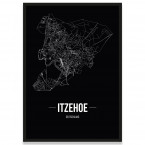 Stadtposter Itzehoe - black