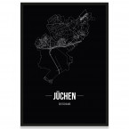 Stadtposter Jüchen - black