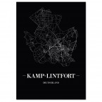 Stadtposter Kamp-Lintfort - black