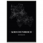 Stadtposter Korschenbroich - black