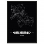 Stadtposter Korschenbroich - black