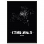 Stadtposter Köthen (Anhalt) - black