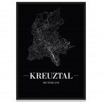 Stadtposter Kreuztal - black