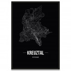 Stadtposter Kreuztal - black