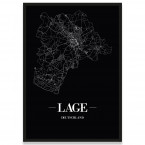 Stadtposter Lage - black