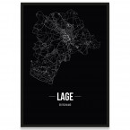 Stadtposter Lage - black