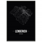 Stadtposter Lengerich - black