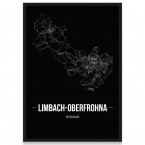 Stadtposter Limbach-Oberfrohna - black