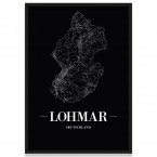 Stadtposter Lohmar - black