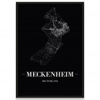 Stadtposter Meckenheim - black