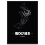 Stadtposter Meckenheim - black