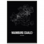 Stadtposter Naumburg (Saale) - black