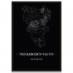 Stadtposter Neukirchen-Vluyn - black