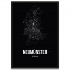 Stadtposter Neumünster - black