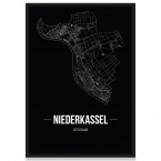 Stadtposter Niederkassel - black