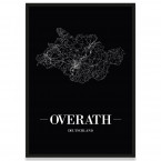 Stadtposter Overath - black