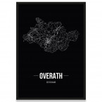 Stadtposter Overath - black