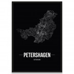 Stadtposter Petershagen - black