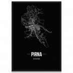 Stadtposter Pirna - black