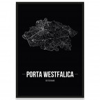 Stadtposter Porta Westfalica - black