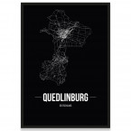 Stadtposter Quedlinburg - black