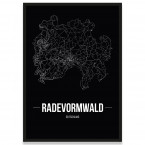 Stadtposter Radevormwald - black
