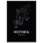 Stadtposter Reinbek - black