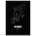 Stadtposter Reinbek - black